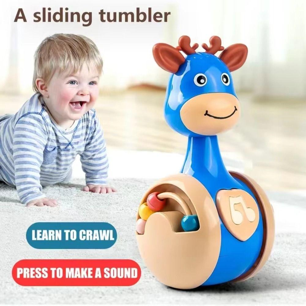 Creative Fawn Sliding Tumbler Toy Early Education Children's Tumbler Rattle  Learn To Crawl