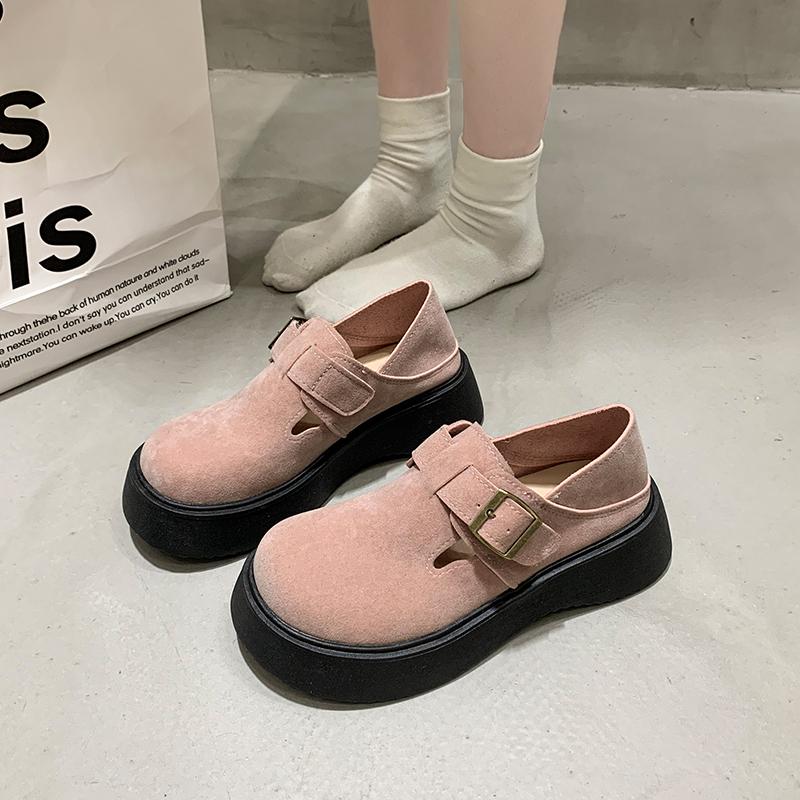 Мода 2024 года, осенние женские туфли-лоферы на толстой подошве, модные и удобные, однотонные, на плоской подошве, с низким верхом