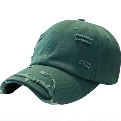 WoZhen Vintage Distressed Hats Soft Top Custom Cap Baseball Cap With Rips