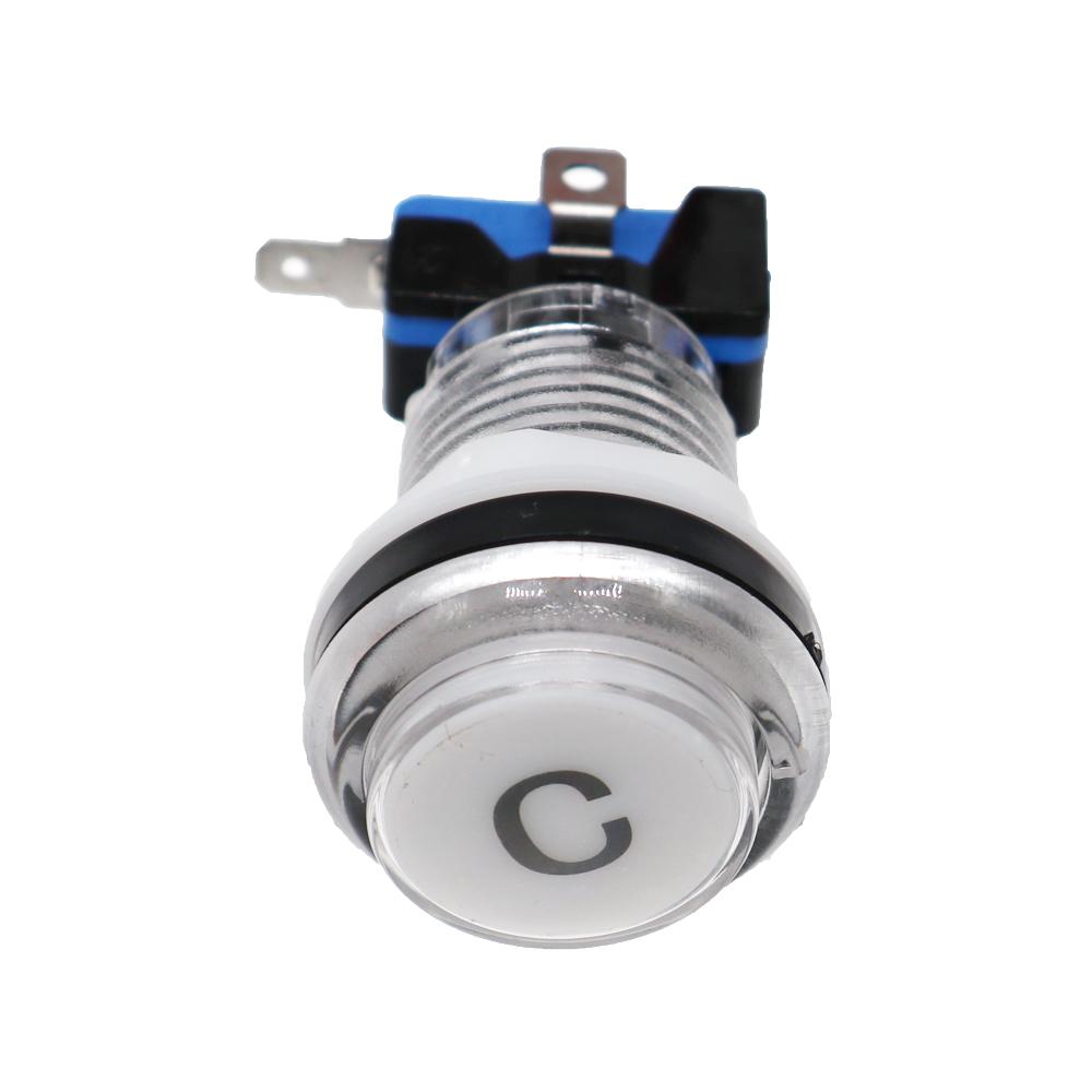 33mm 5V 12V Light Illuminated Push Button For Arcade Game Kit DIY Coin Start Select Pause Exit PS Swing Vending Crane Machine