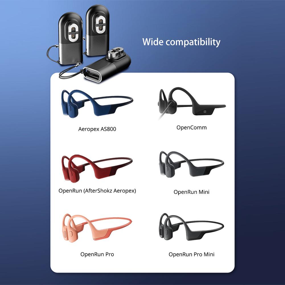 Для Shokz AS800 700 660 S803 810 661 Наушники с костной проводимостью Магнитный зарядный адаптер для IOS/Type C Быстрая зарядка