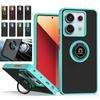 Armor Matte Case For Xiaomi Poco F6 Pro F5 X6 X5 M6 M5 M4 5G Cover Ring Magnetic Holder Stand Shockproof Coque Fundas