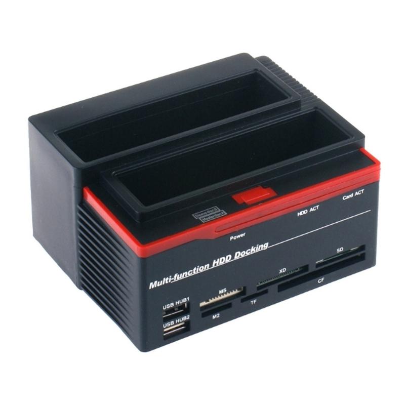 External Disk Drive Dock Card Reader USB3.0 Toand IDE Port Hard Drive Docking Station for Fast Data Transfer