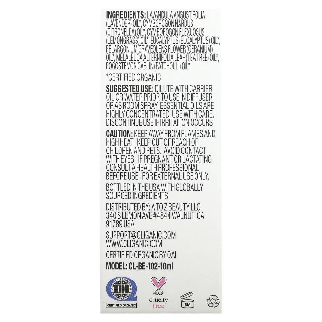 Cliganic, Смесь эфирных масел, Дикие ингредиенты, 0,33 жидких унций (10 мл)