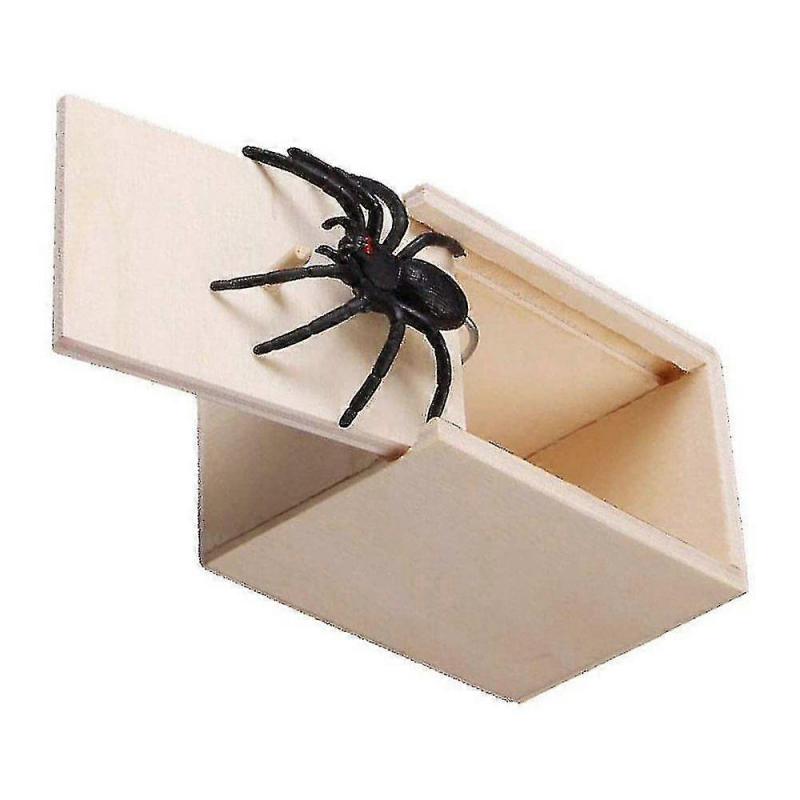 Joke Items To Scare Funny Spider In A Wooden Box Toy Prank Gift For Women And Men Funny Surprise Box Fast