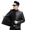 Осень и зима новый стиль натуральная кожаная куртка мужская куртка из овчины воротник стойка кожаная куртка деловая мужская куртка
