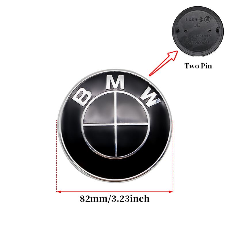 MLKQ6 All Black 82mm 74mm Car Front Rear Logo 68mm Wheel Hub Center Cover Steering Wheel Center Stickers For BMW E90 E87 F20 E46 F30
