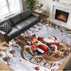 Christmas Printed Square Area Rug Soft Non Slip Floor Carpet For Bedroom Holiday Gift