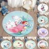 Printed Children's Rug Rabbit Area Rug Round Rug Living Room Floor Mats Children's Play Mats