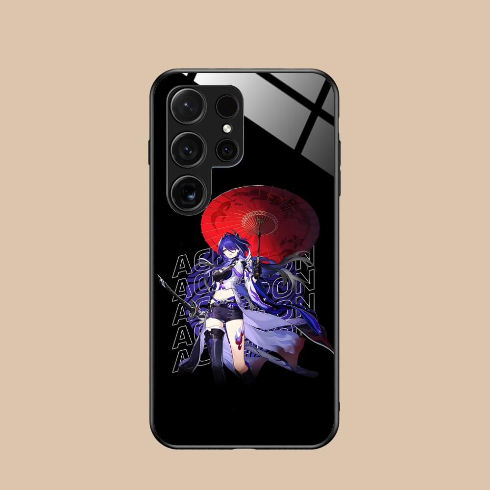 HSR Acheron Стеклянный чехол для мобильного телефона для Samsung Galaxy S26 S25 S24 S23 S22 S21 S20 Note20 Plus FE Ultra Цветная крышка