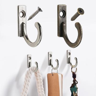 10 шт. Винтажные крючки настенные литые крючки для одежды дверные вешалки для одежды домашние стеллажи для хранения держатель многоцелевой крючок