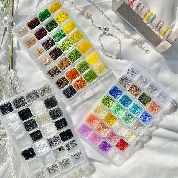 Набор бисера Linipharm "все в одном", белый микс, 1 комплект популярных корейских игрушек