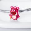 Disney 925 Silver Minnie Strawberry Bear Charms Beads Fits 3mm Original Bracelet Necklace Womens DIY Fine Jewelry Gifts