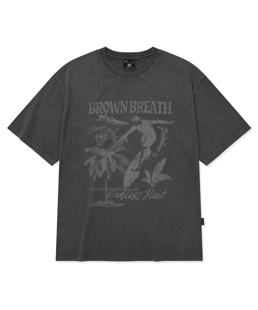 BROWNBREATH Endless Wave Tee - Charcoal
