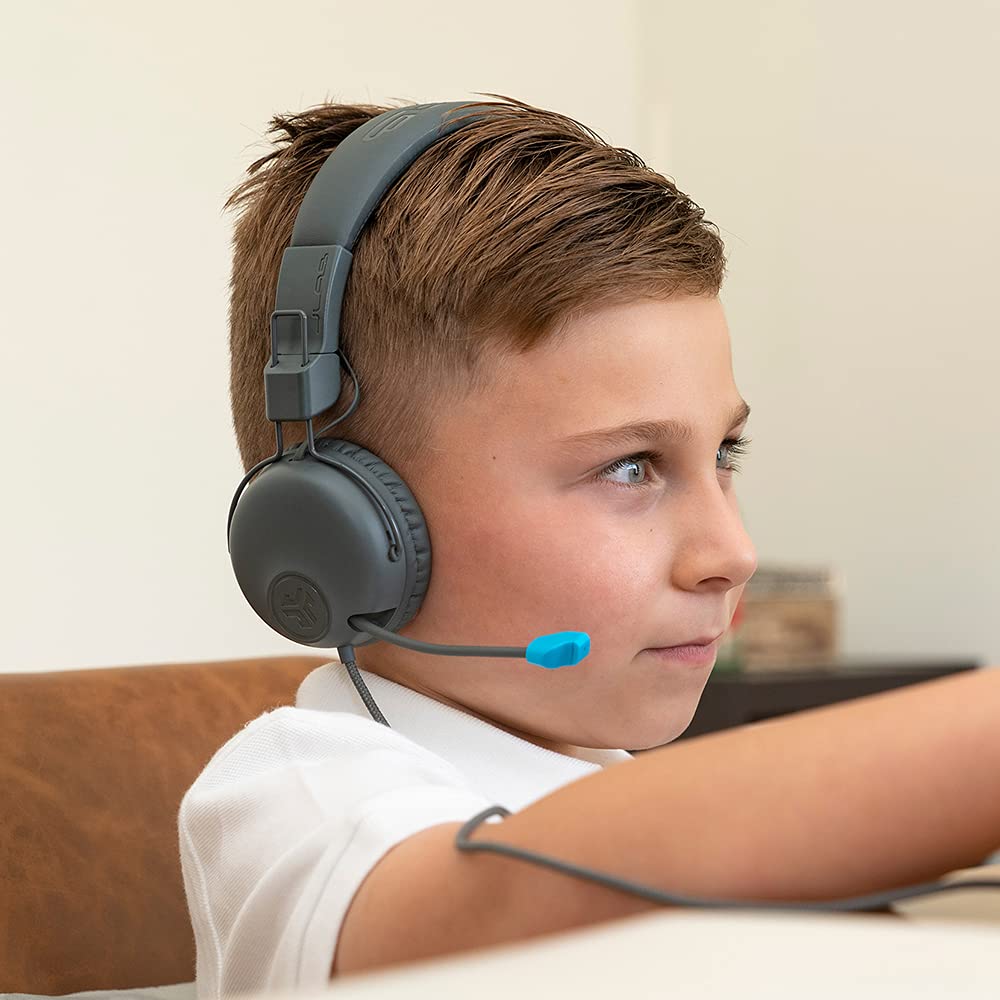 Headphones for Children Ages 6 and Up Elementary School Students Middle School Students Kids Wired Gaming Headset Headphones with Microphone JLab