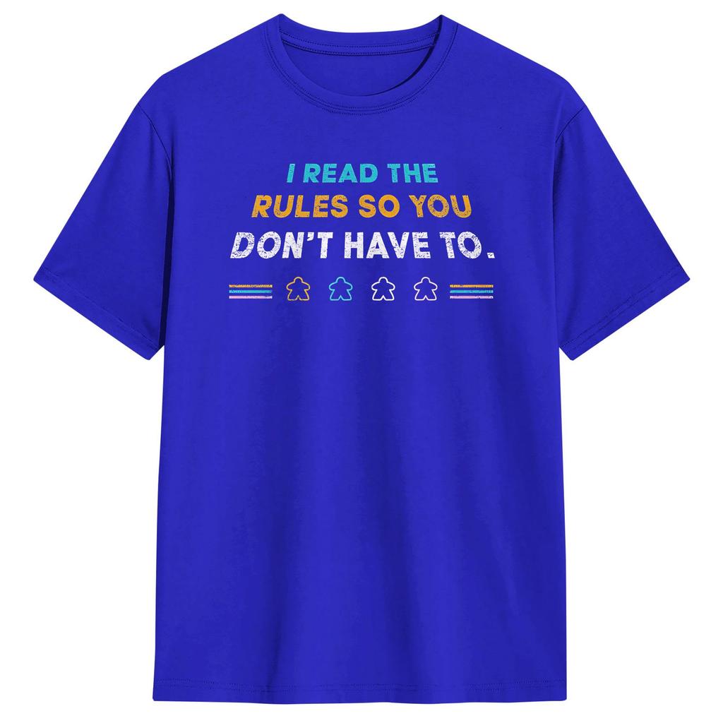 I Read The Rules So You Dont Have To Deck Builder Boardgame Tabletop T Shirt Harajuku T Shirts ShortSleeved Tops Clothes