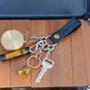 Outdoor Leather Cat Claw Stainless Steel Keychain Multifunctional Key Chain Camping Keychains Quick Hanging Hiking Accessories