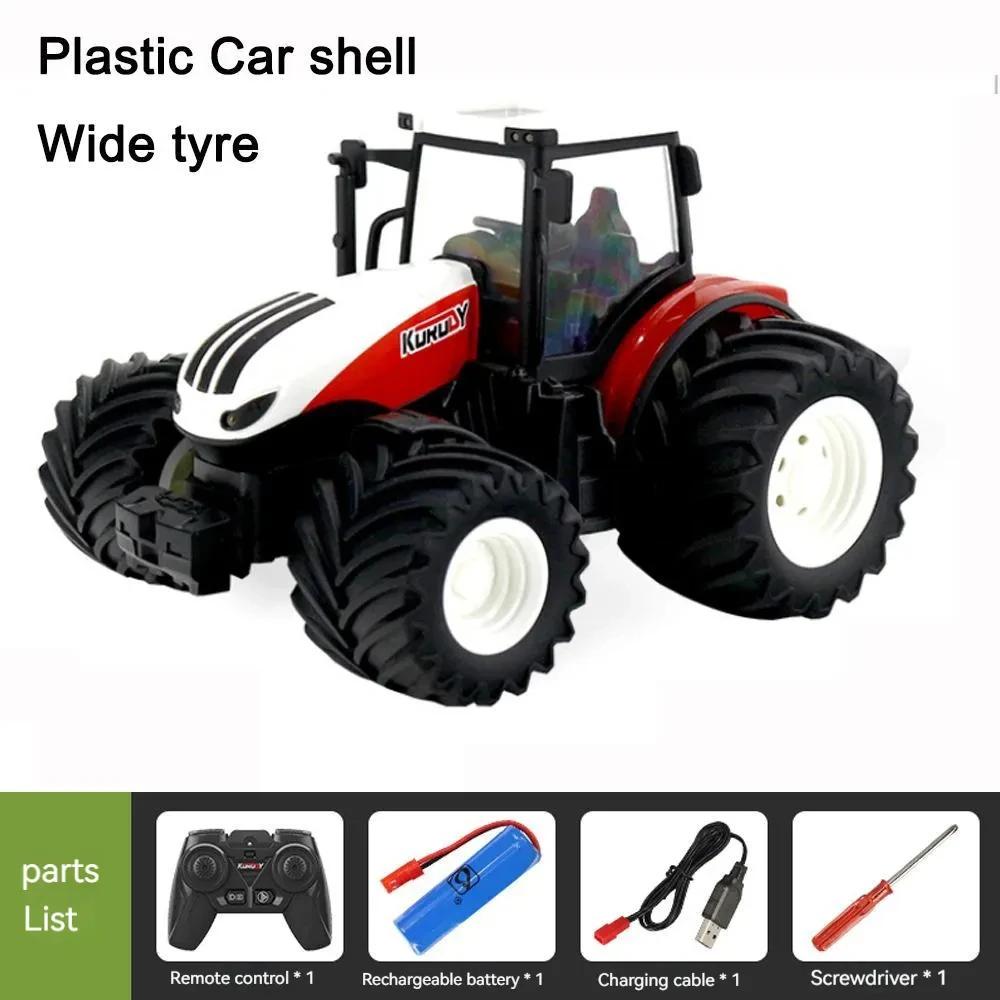 Farmer Car Remote Control Tractor Trailer 2.4G RC Tractor Simulation Engineering Construction Truck Model Toy Tillage Machine