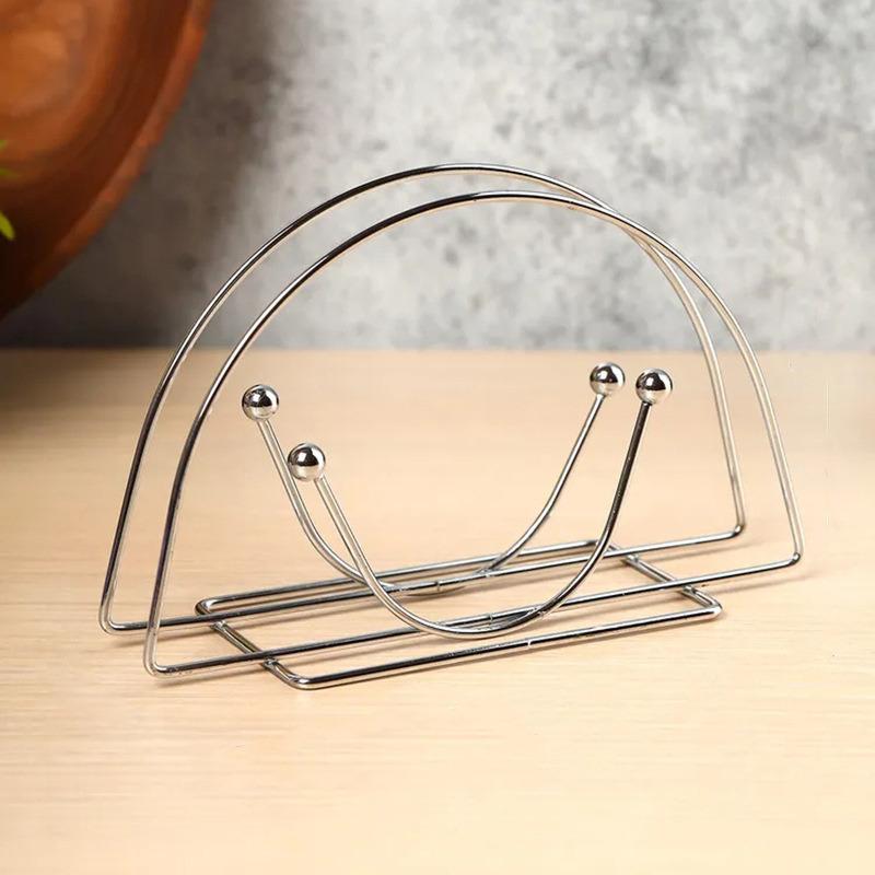 Stainless Steel Table Napkin Holder Napkin Clip Rack Box Serviette Holder Organizer Tissue Dispenser Storage Case Table Decor