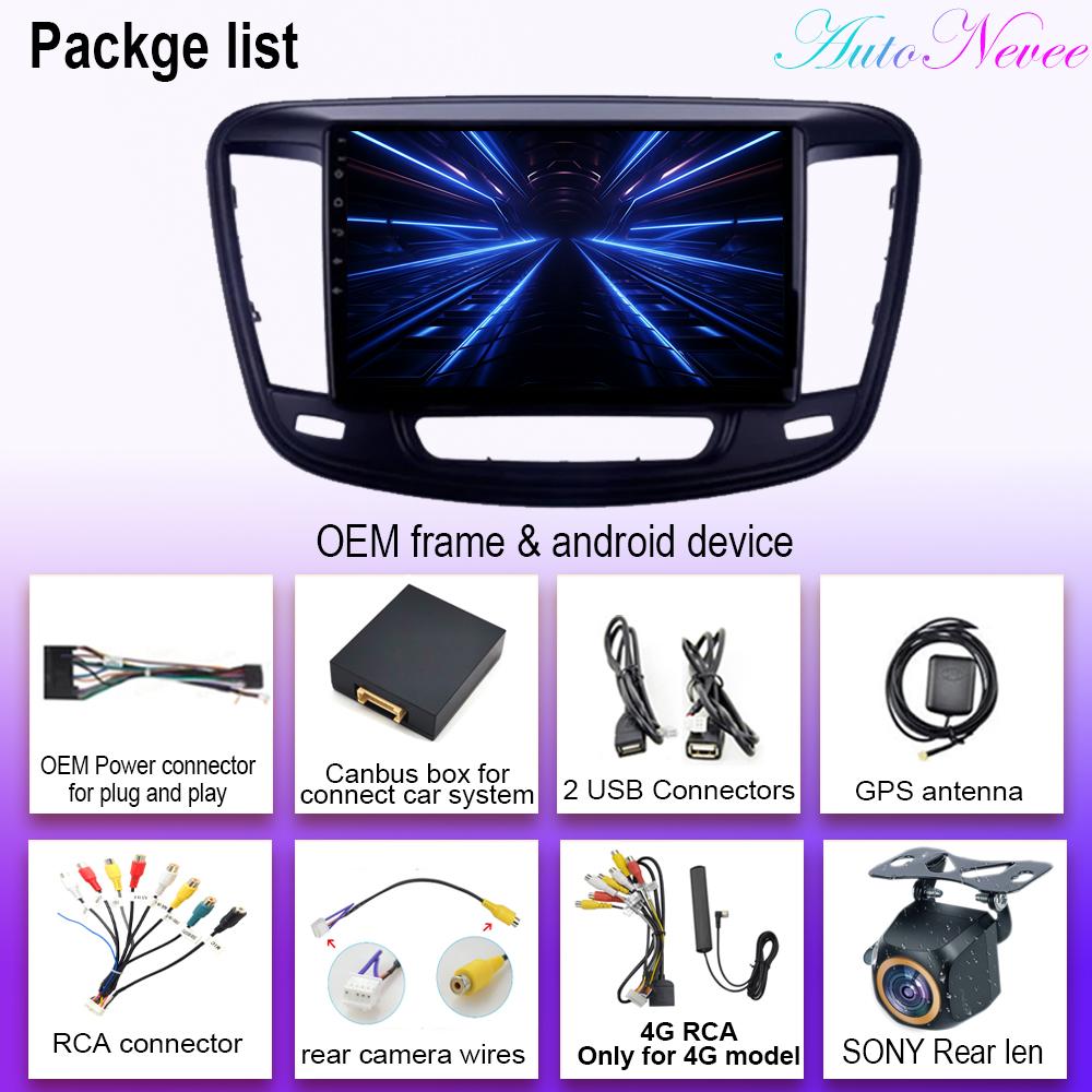 Автомобильный Android Android 14 для Chrysler 200 200C 200S 2015 - 2019 Автомобильный радиоплеер беспроводной Android Auto Carplay Mirror Link DSP