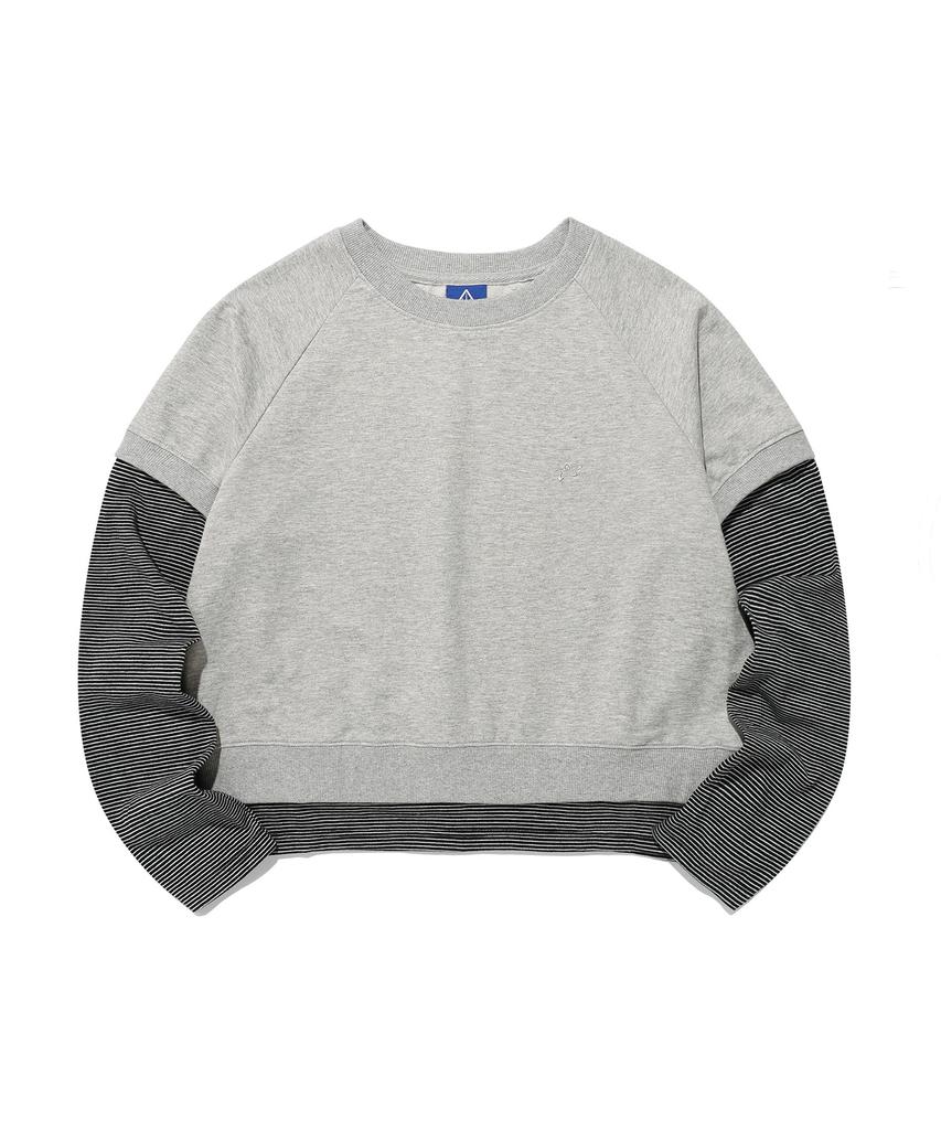 ISTKUNST Многослойная футболка с рукавом реглан L/S_Серая(Ik2Ffft553A)