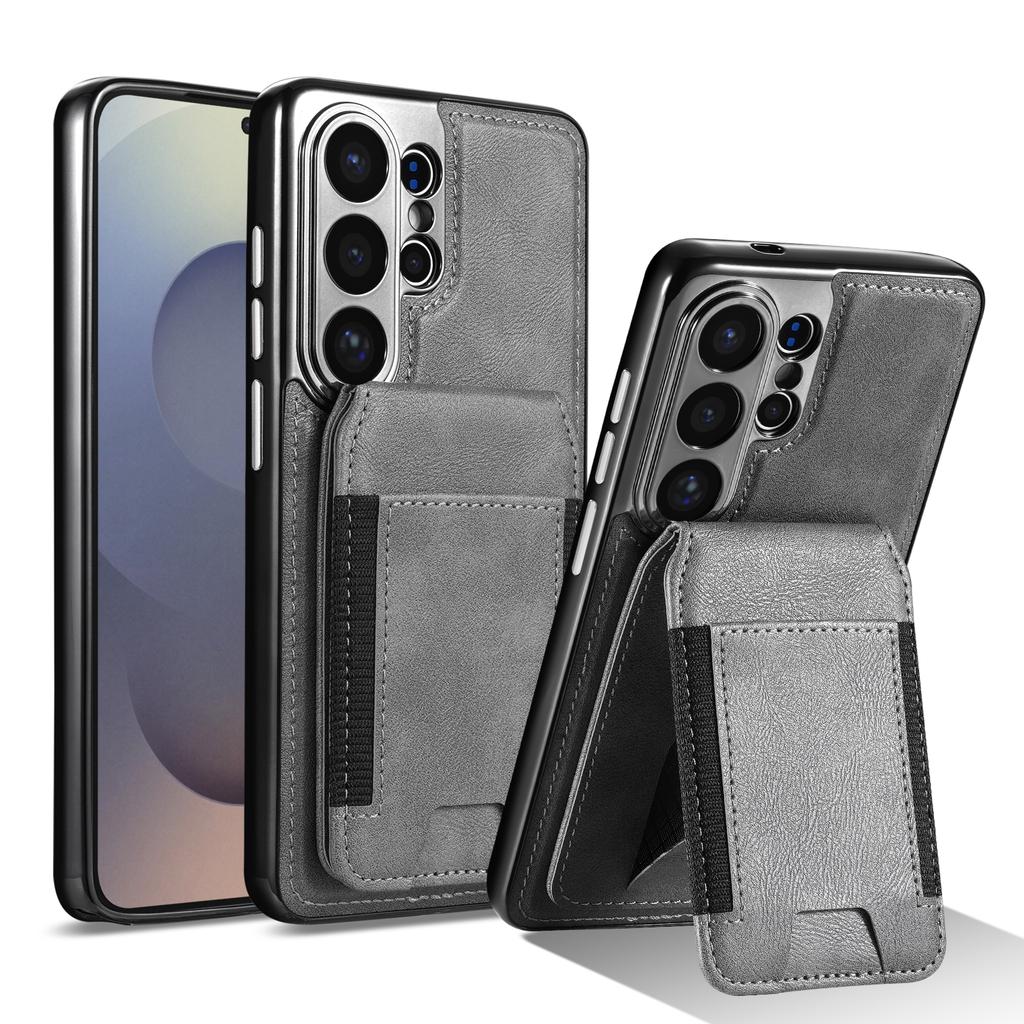 Винтажный кожаный магнитный чехол для Samsung Galaxy S26 Ultra S26+ Plus с магнитной подставкой, карманом-кошельком, держателем для карт