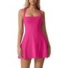Sexy Slim Fit Tank Dress With Square Neck And Milk Silk Fabric For Summer