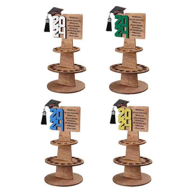 1 шт., простая установка, держатель для денег, поздравительная открытка, подарок на выпускной 2024 года, деревянное украшение