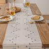 Zhinianhua Cotton Linen Tassel Table Runner