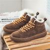 Модные горячие продажи зимние высокие ботинки мужские модные коричневые ботильоны мужские хлопковые туфли теплые плюшевые замшевые повседневные кроссовки мужские botas hombre