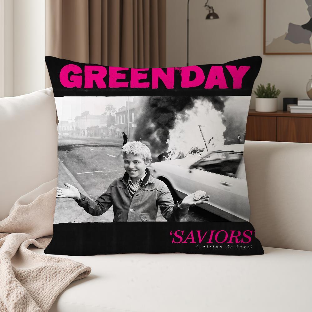 Band GGreen DDay Saviors Hot Album Pillow Case Suitable For Bedrooms Living Rooms Cars Home Decoration