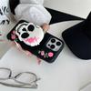 3D Держатель для цветов-скелетов Чехол для телефона для iPhone 17 16 15 14 13 Pro 12 11 Pro Max Мягкая силиконовая крышка