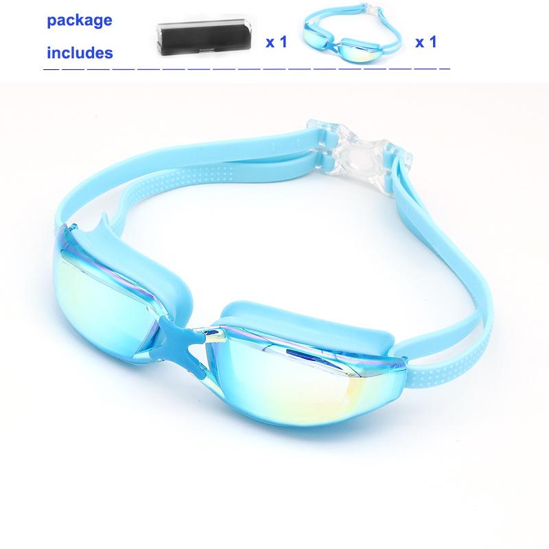 Профессиональные взрослые противотуманные очки для плавания с защитой от ультрафиолета для мужчин и женщин, молодежные водонепроницаемые регулируемые силиконовые модные очки для плавания