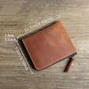 Crazy Horse Leather Handmade Wallet Retro Small Coin Money Bags Simple Wallets Zipper Pouch Card Holdes