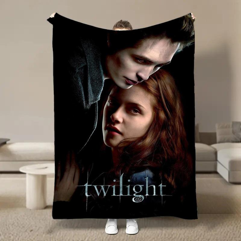 Warm Soft Classic Movie T-Twilight Print Blanket Fluffy Children and Adults Sofa Plush Bedspread Throw Blanket for Sofa Bed