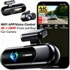 ASF1 Двухлинзовый 4K WiFi Видеорегистратор Автомобильный DVR Передний Задний Ночное Видение 24H Парковка Мини Черный Ящик Записывающее Устройство для Автомобиля