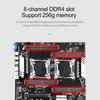 Материнская плата Jingsha X99 Dual Gaming с 8 слотами памяти DDR4 и поддержкой 10 портов SATA3.0