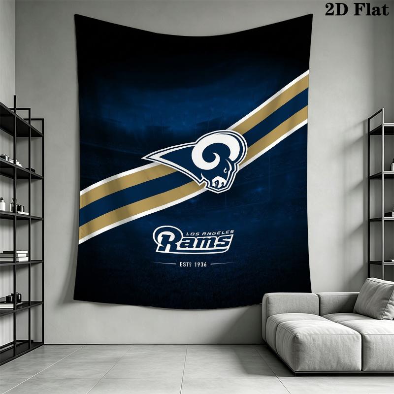 Los Angeles Rams Wall Tapestry Aesthetic Wall Hanging Printed Fabric Blanket Decorative Tapestries for Bedroom Living Room Home Decor