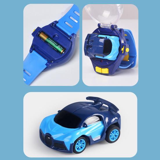 1 Set Mini Car Toy with Protective Cover Cartoon Shape Creative Miniature Anti-interference Drift Toy Rechargeable Watch Remote Control Racing Car Toy