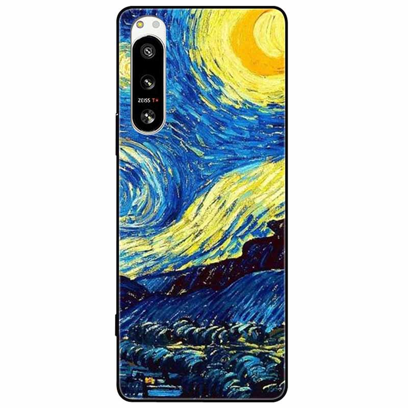 For Sony Xperia 5 IV / 1 IV Case 10IV Soft Silicone Flower Phone Back Cases For Sony Xperia 10 IV V Cover 5IV TPU Bumpers 10V