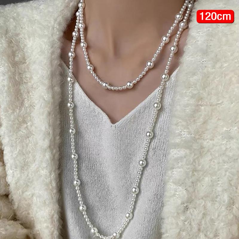 Винтажное жемчужное многослойное жемчужное ожерелье из бисера для женщин, сладкие элегантные украшения для вечеринок, свадебные подарки