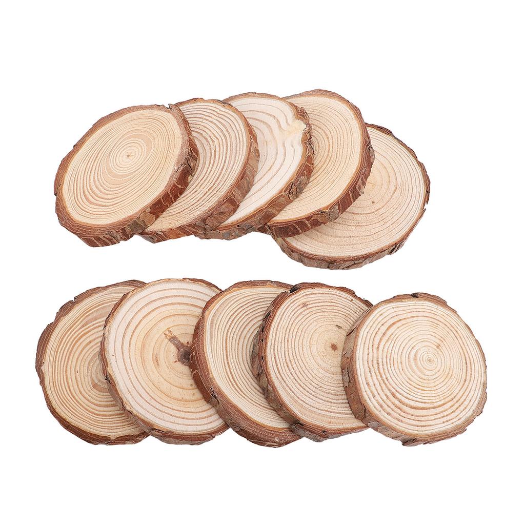 10 шт. Деревянные слайсы многофункциональные поделки своими руками тонкие полированные деревянные круги для свадебной вечеринки праздник декабрь