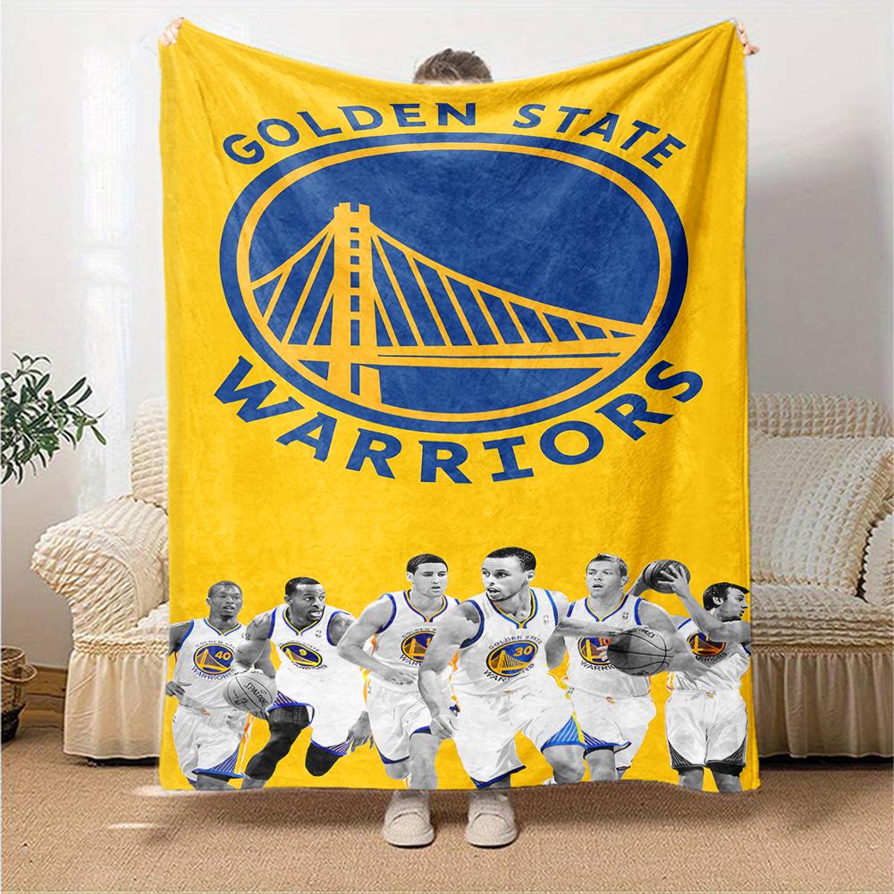 1pc Blanket - Golden State Warriors logo Print Design,Lightweight Blanket for Sofa,Bed- Soft &Warm,Gift for All Seasons