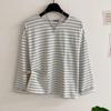 Honey J Loose FiT Color Block STripe Round T shirT  5 Colors 