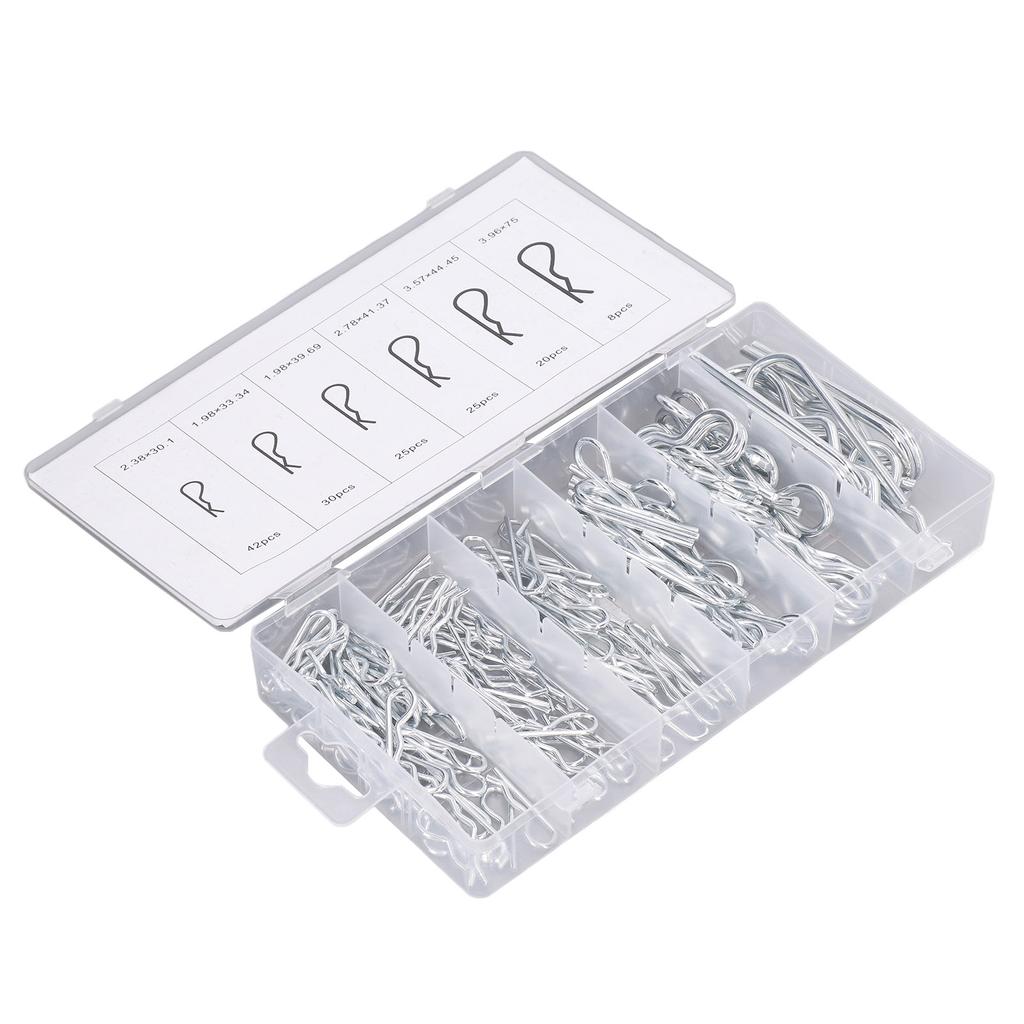 150 шт. набор пружинных шплинтов из оцинкованной стали R-образные штифты сцепного устройства прицепа крепеж