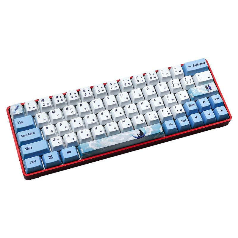 Игровой кастомный набор кейкапов Dye Sublimation PBT для механической клавиатуры GH60 GK61 GK64, 73 клавиши, прочный