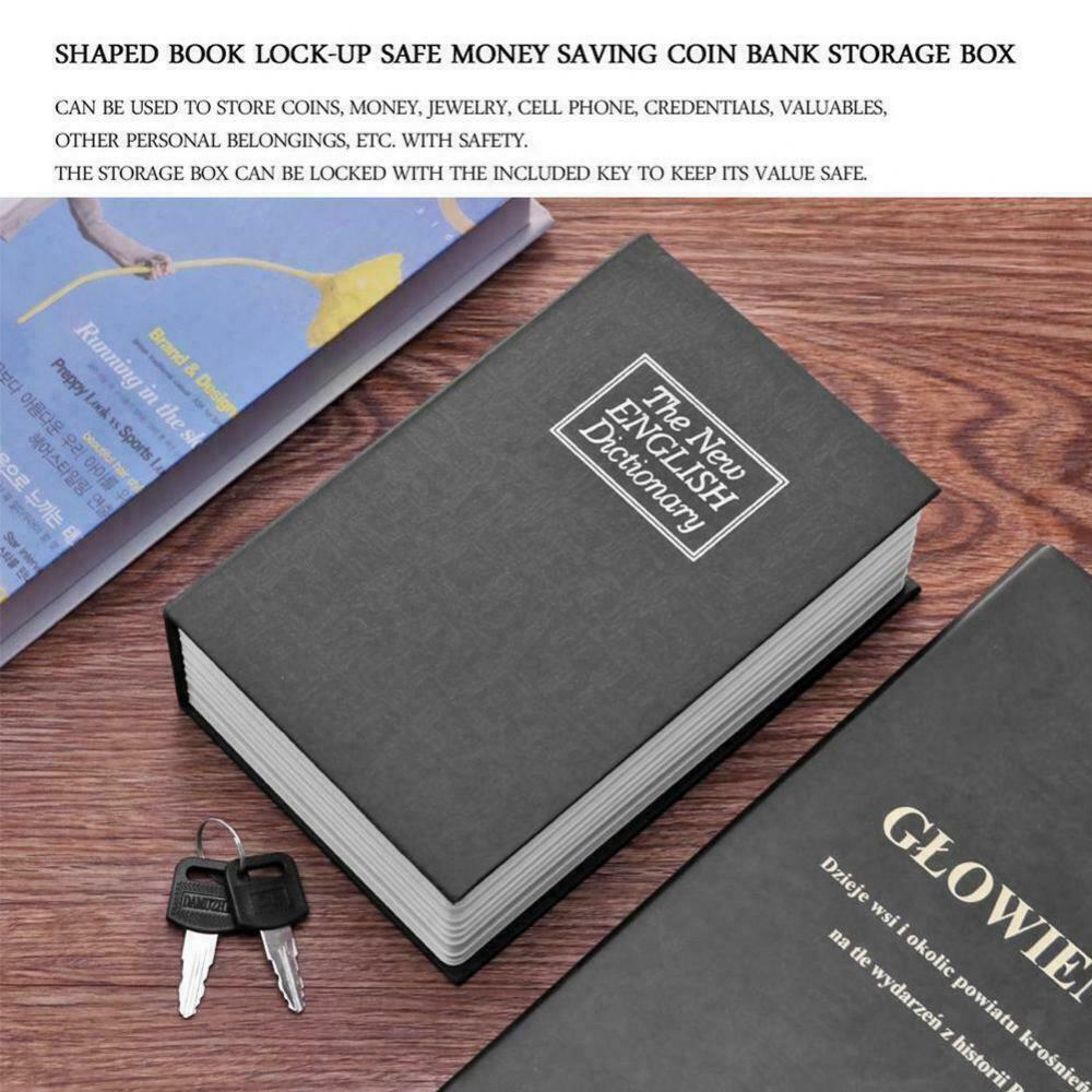 Key Safe Secret Stash Booksafe Safe Diversion Simulated Book Safe Dictionary Hollow Book Metal Box