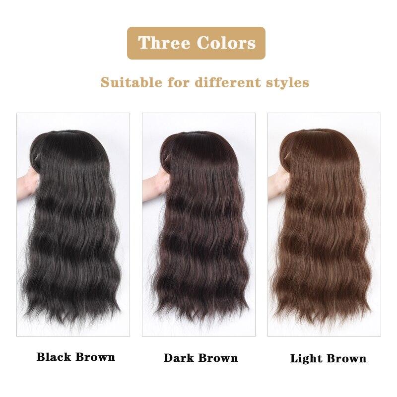 LUPU Синтетические волосы с челкой, натуральные накладные заколки для волос для наращивания волос, женские черные, коричневые термостойкие волокна