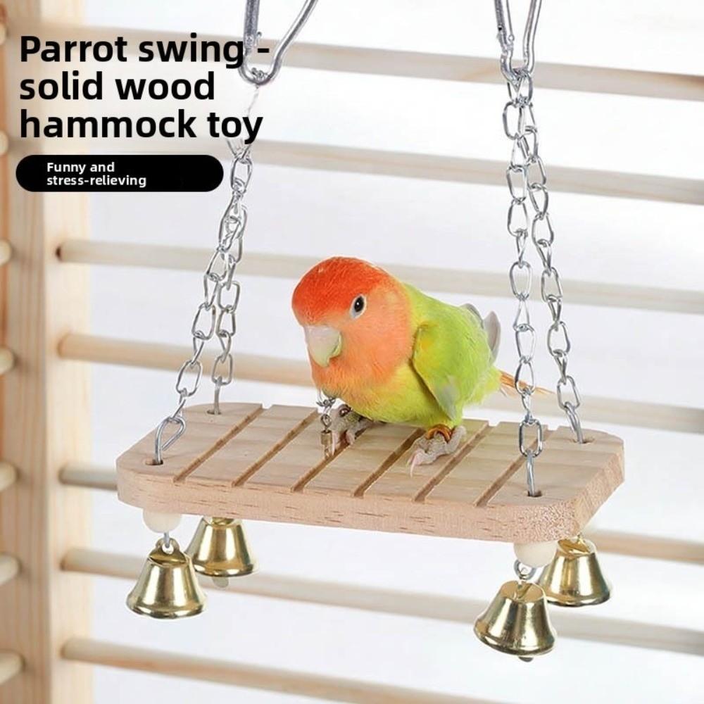 with Hook Parrot Swing Toy Wear-Resistant Parrot Cage Hut Bird Toy Hammock Pet Bird Training