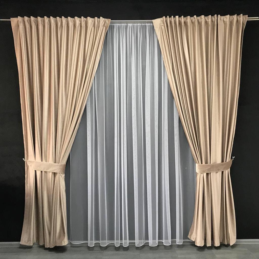 Роскошные бархатные тканевые оконные шторы для гостиной, спальни, однотонные драпировки, домашний декор 200x270 cm (2 шт) ALBO